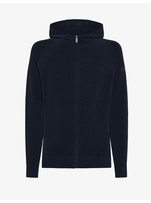 VELVET HOOD ZIP KNIT RRD- ROBERTO RICCI DESIGN | W2513660 BLUE BLACK